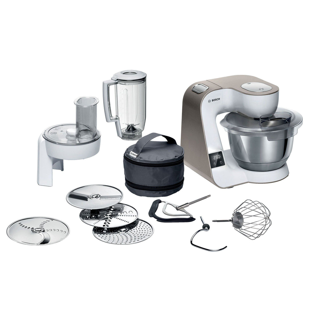 Bosch Bosch MUM5XW20 køkkenmaskine, 1000 W, hvid/champagne – produktbillede (Røremaskiner)