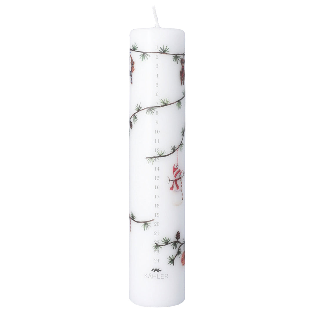 Kähler Kähler Hammershøi Christmas 2025 Adventslys Ø5 cm, hvid ❤ billede i brug (Lysestager)