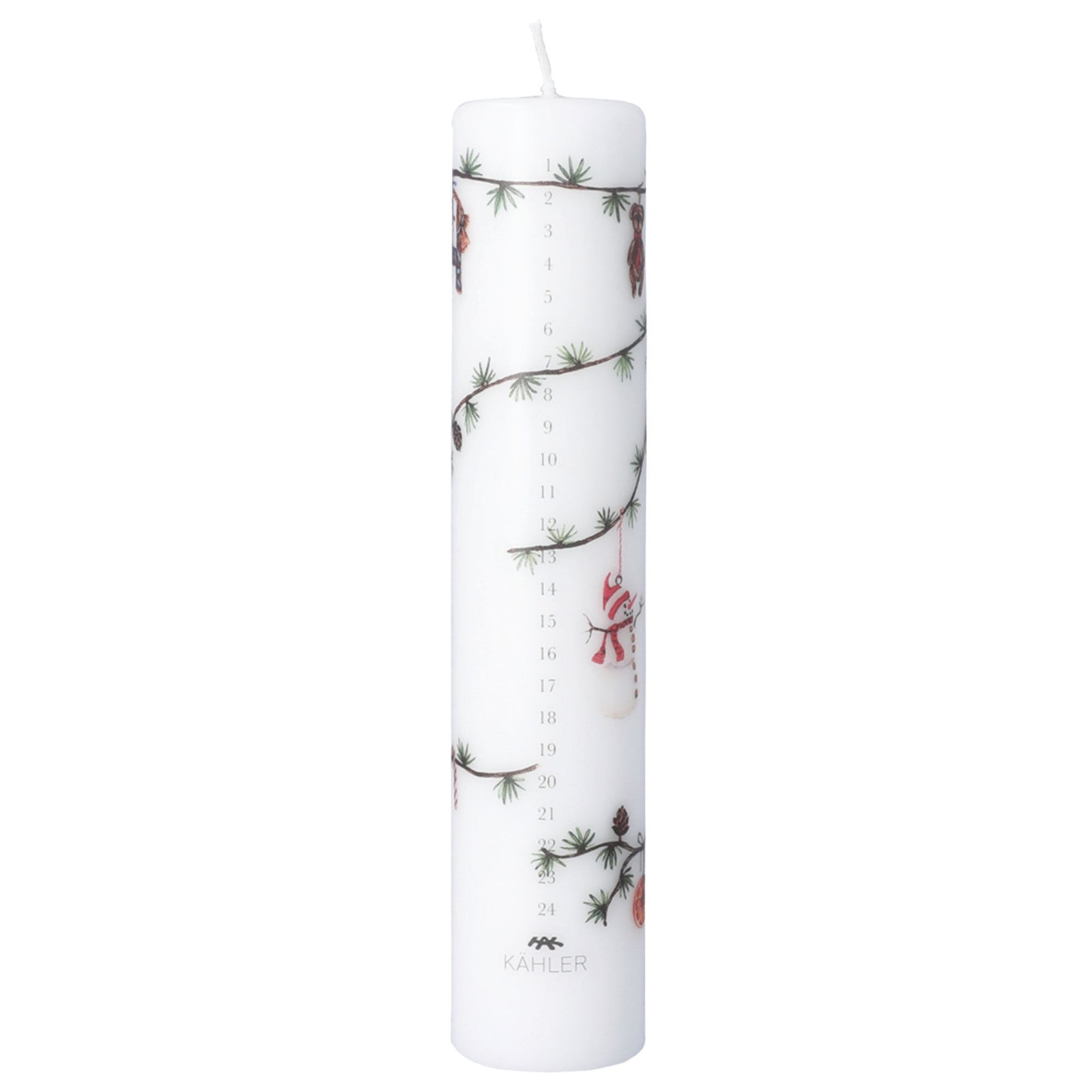 Kähler Kähler Hammershøi Christmas 2025 Adventslys Ø5 cm, hvid ❤ billede i brug (Lysestager)