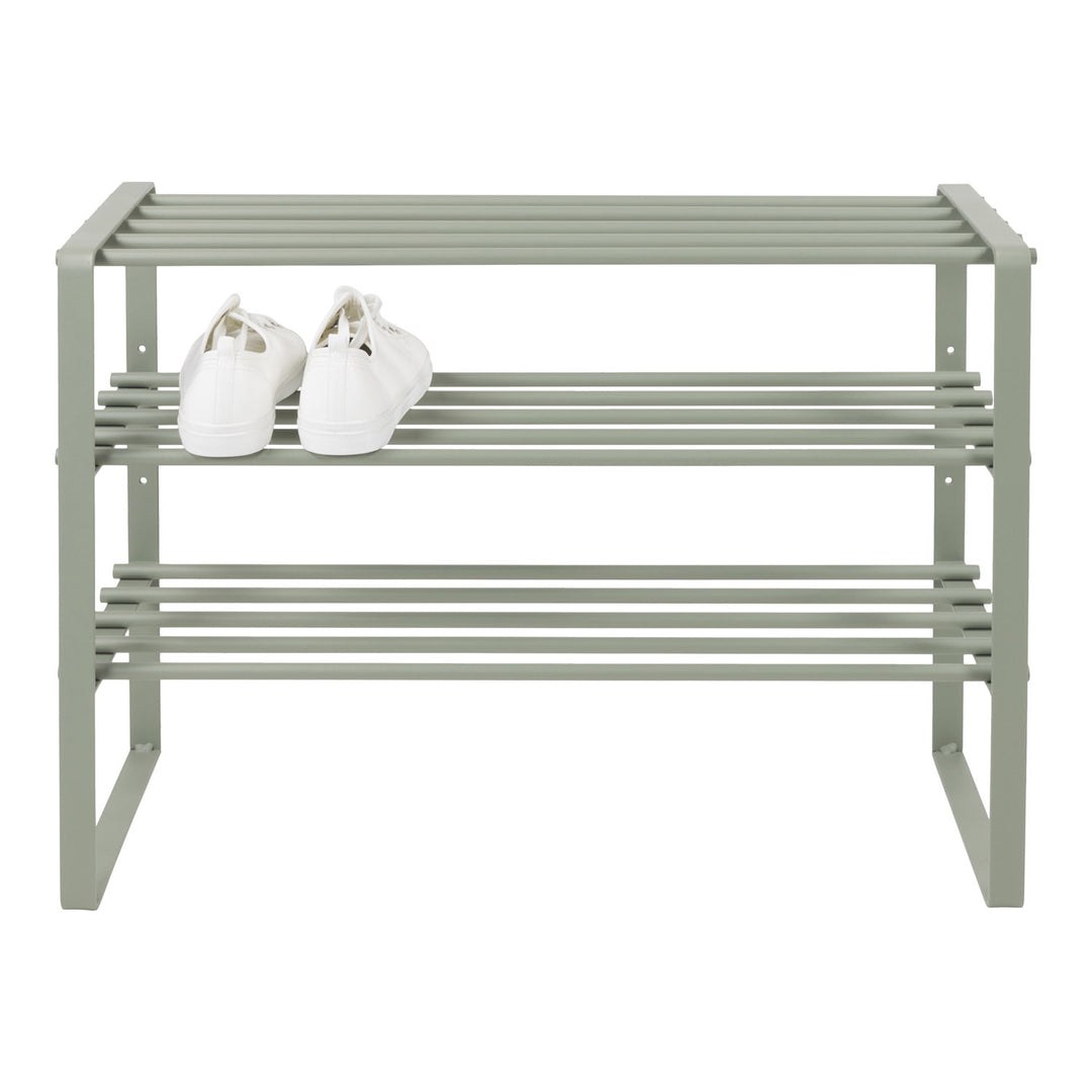 SPINDER DESIGN Rex skoreol m. 3 hylder støvgrønt stål 70x29