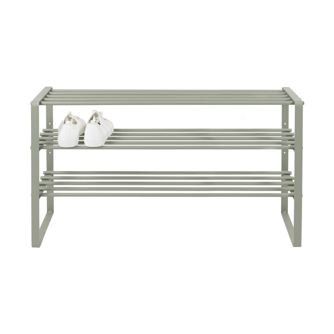 SPINDER DESIGN Rex skoreol m. 3 hylder støvgrønt stål 100x29