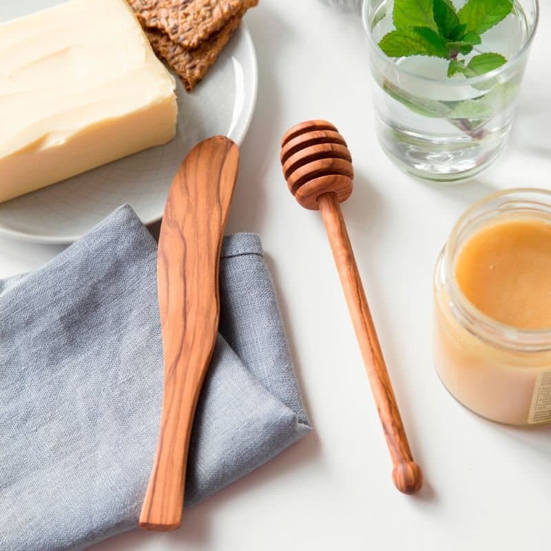 Smørkniv Og Honningske Sæt i Oliventræ ❤ Kæmpe udvalg i Steel-Function ❤ Billig fragt og hurtig levering 2 - 5 hverdage - Varenummer: BAR-673672 / Ean: '5708748100444 på lager - Udsalg på Køkken Borddækning Bestik Spar op til 62% - Over 857 kendte brands på udsalg