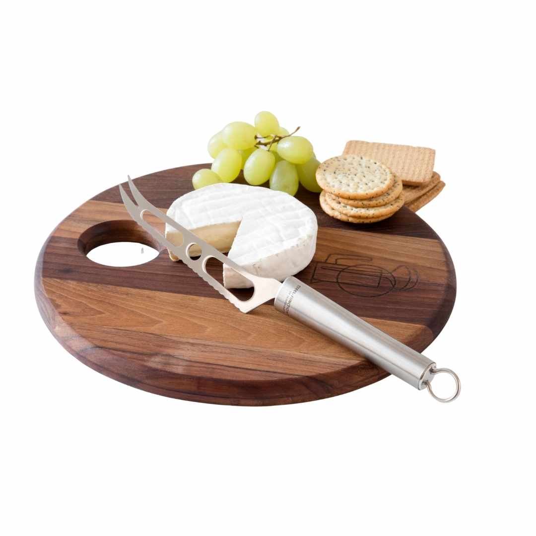 Produktbillede af Skærebræt Rundt i Valnød på tilbud i premium kvalitet