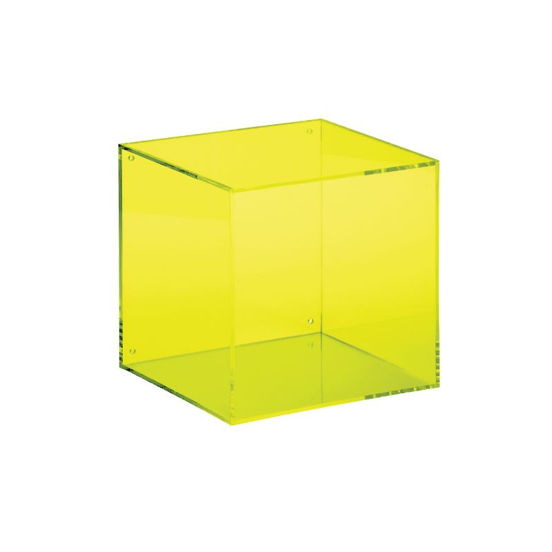 Produktbillede af Kvadratisk Vægkasse i Gul Plast 20x20x20 Cm på tilbud i premium kvalitet