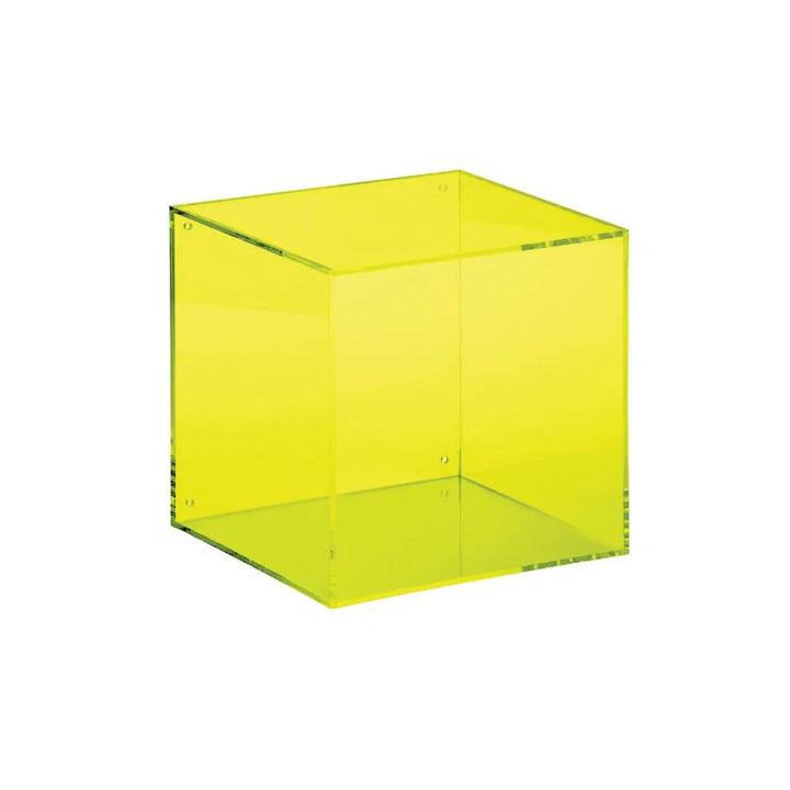 Kvadratisk Vægkasse i Gul Plast 20x20x20 Cm