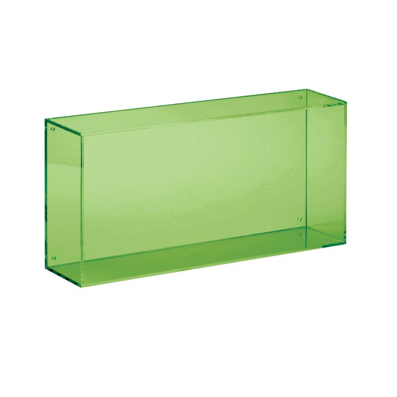 Produktbillede af Rektangulær Vægkasse i Grøn Plast 40x20x10 Cm på tilbud i premium kvalitet