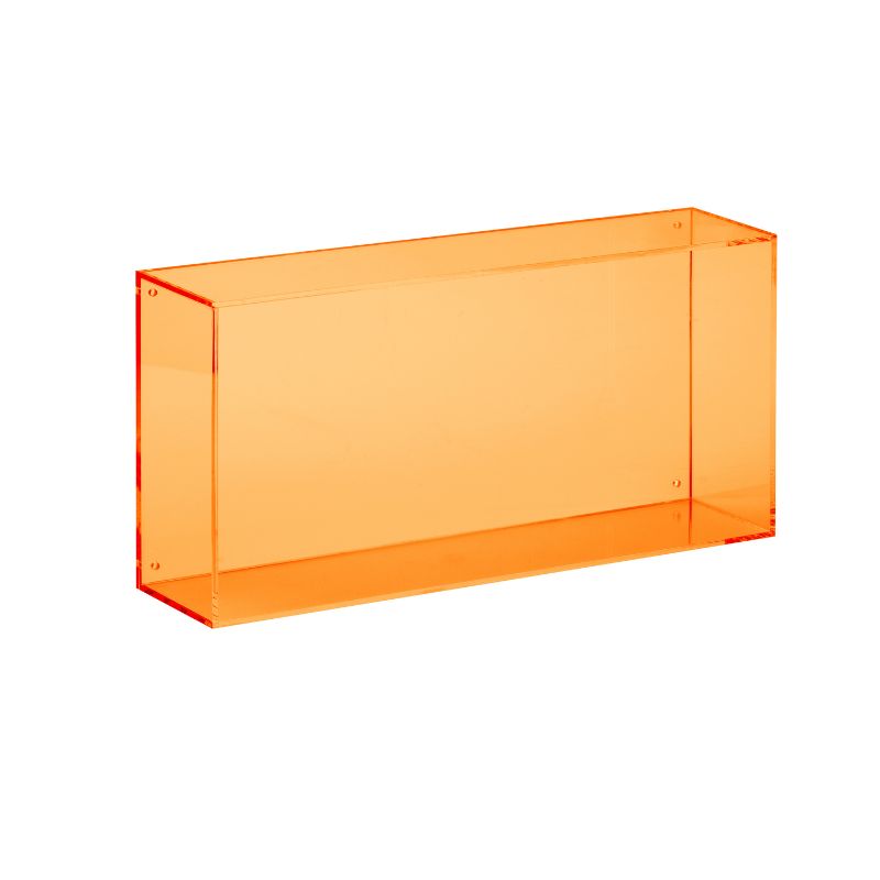 Produktbillede af Rektangulær Vægkasse i Orange Plast 40x20x10 Cm på tilbud i premium kvalitet