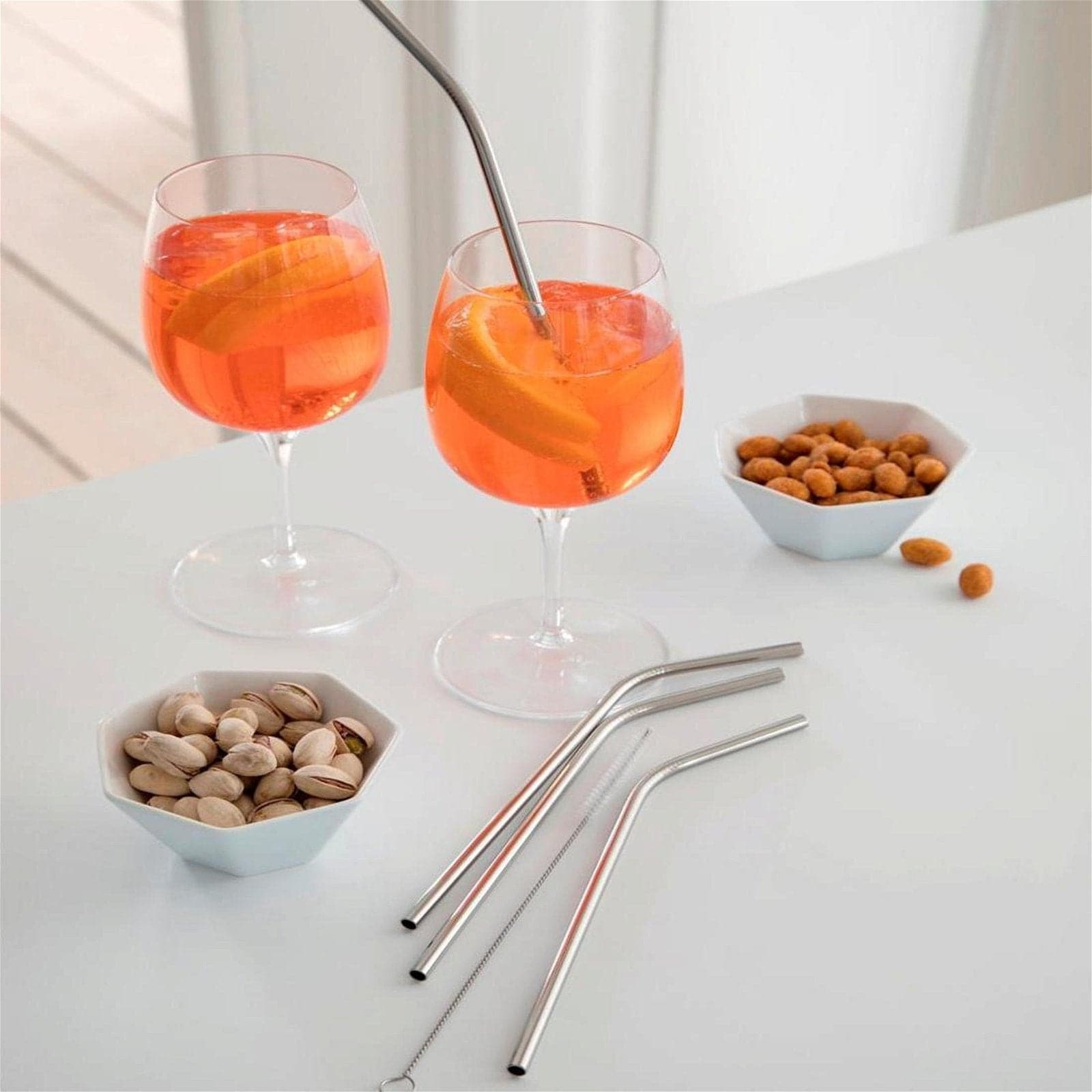 Sugerør 4 Stk Med Knæk + 1 Børste ❤ Kæmpe udvalg i Steel-Function ❤ Billig fragt og hurtig levering 2 - 5 hverdage - Varenummer: BAR-673611 / Ean: '5708748301247 på lager - Udsalg på Barudstyr Cocktailtilbehør Sugerør Spar op til 55% - Over 400 kendte brands på udsalg