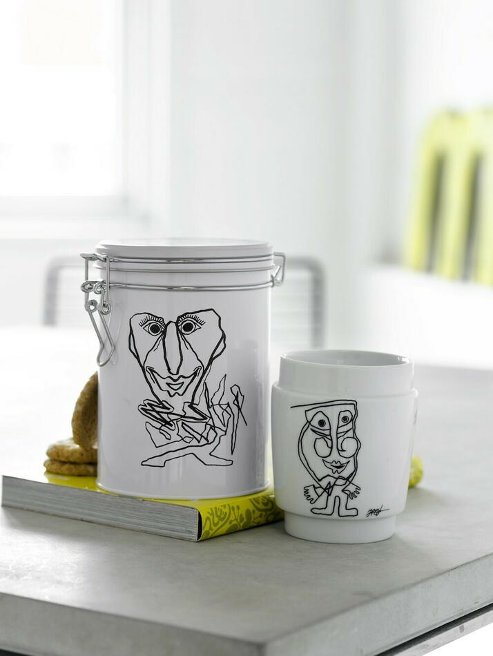 Produktbillede af Kunstkop Sort&Hvid på tilbud – premium kvalitet og detaljer