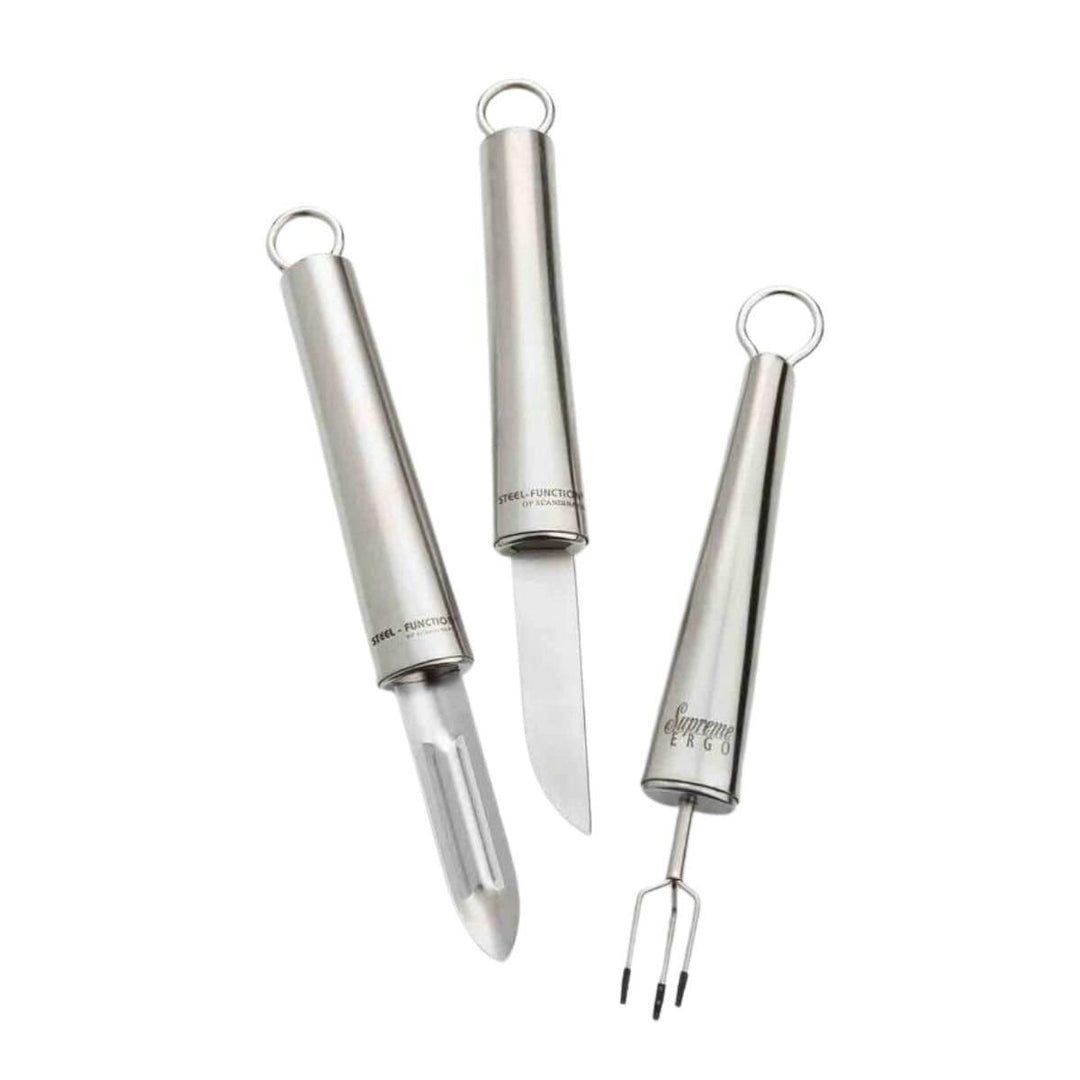 Peeler Set ❤ Stort online udvalg i Steel-Function ❤ Billig fragt og hurtig levering 2 - 5 hverdage ❤ Varenummer: BAR-12928 / Ean: '5708748720093 på lager - Udsalg på Hjem og have | Køkken og spisestue | Køkkenredskaber | Køkkenknive Spar op til 54% - Over 412 kendte brands på udsalg