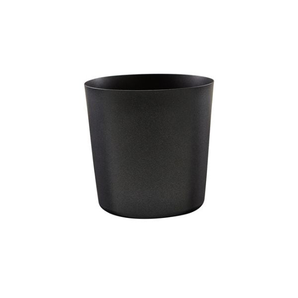 Produktbillede af Metallic Sort Serveringskop Fra Genware 8,5 x 8,5 Cm på tilbud i brug