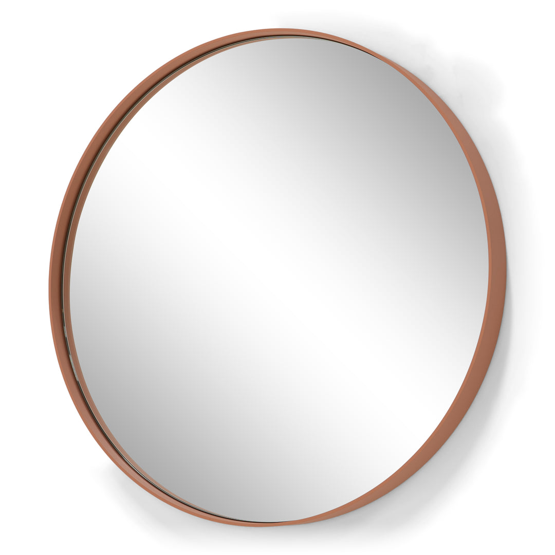 SPINDER DESIGN Donna vægspejl rund spejlglas og terracotta stål Ø60