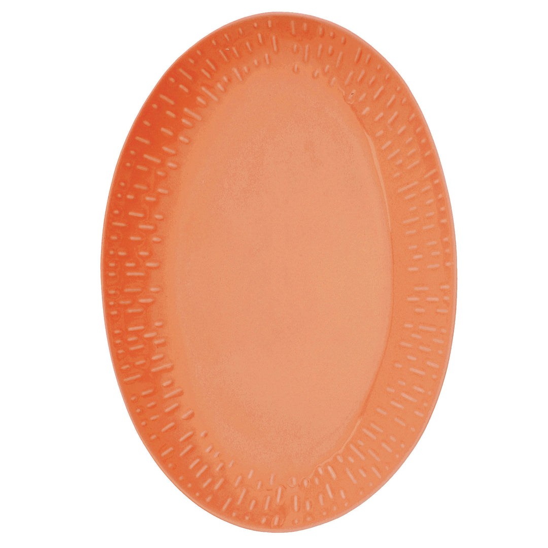 Aida Aida Confetti fad 36  25,5 cm, apricot – close-up (Serveringsfad)