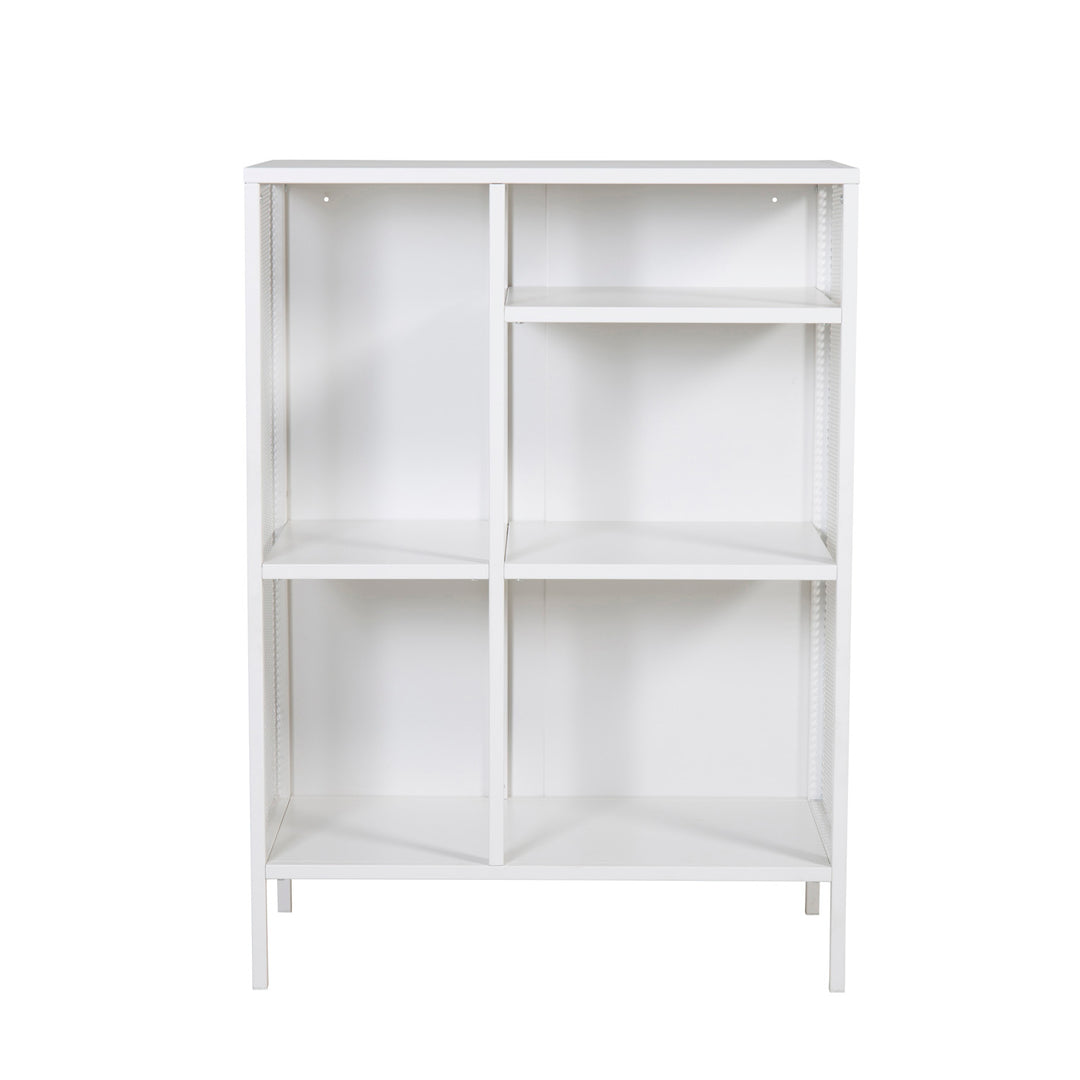 VENTURE DESIGN bogreol hvid stål H:110cm x80cm x 40cm