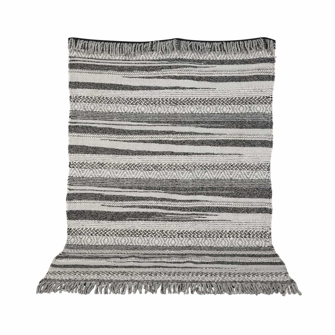 VENTURE DESIGN Alwar gulvtæppe mørkegrå uld 170x240