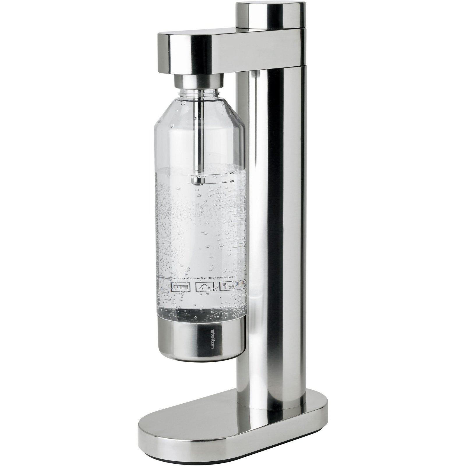 Stelton Stelton Brus kulsyremaskine, steel ❤ vinkelbillede (Sodavandsmaskiner)