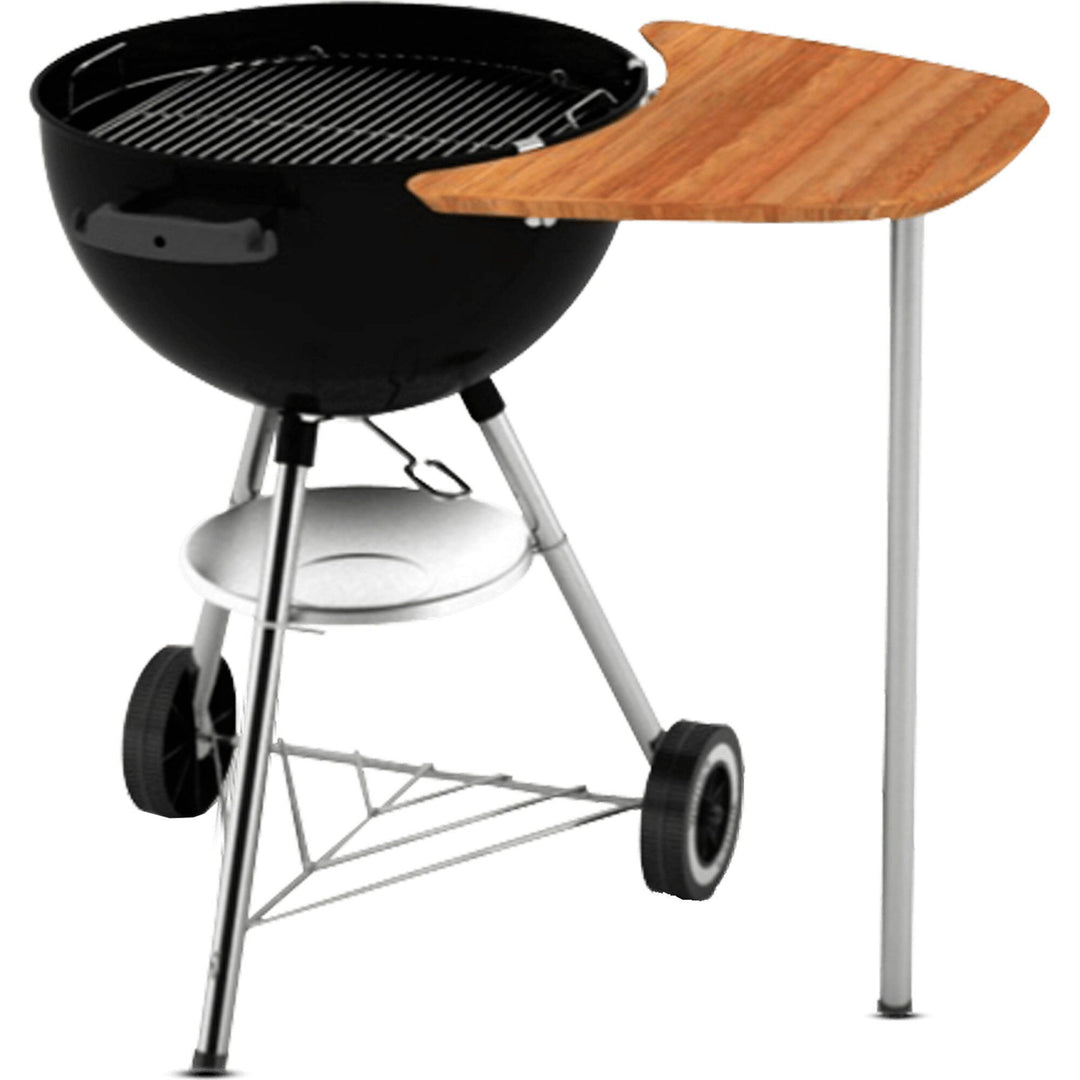 Weber Weber Sidebord i bambus ❤ billede i brug i kategorien Grilltilbehør