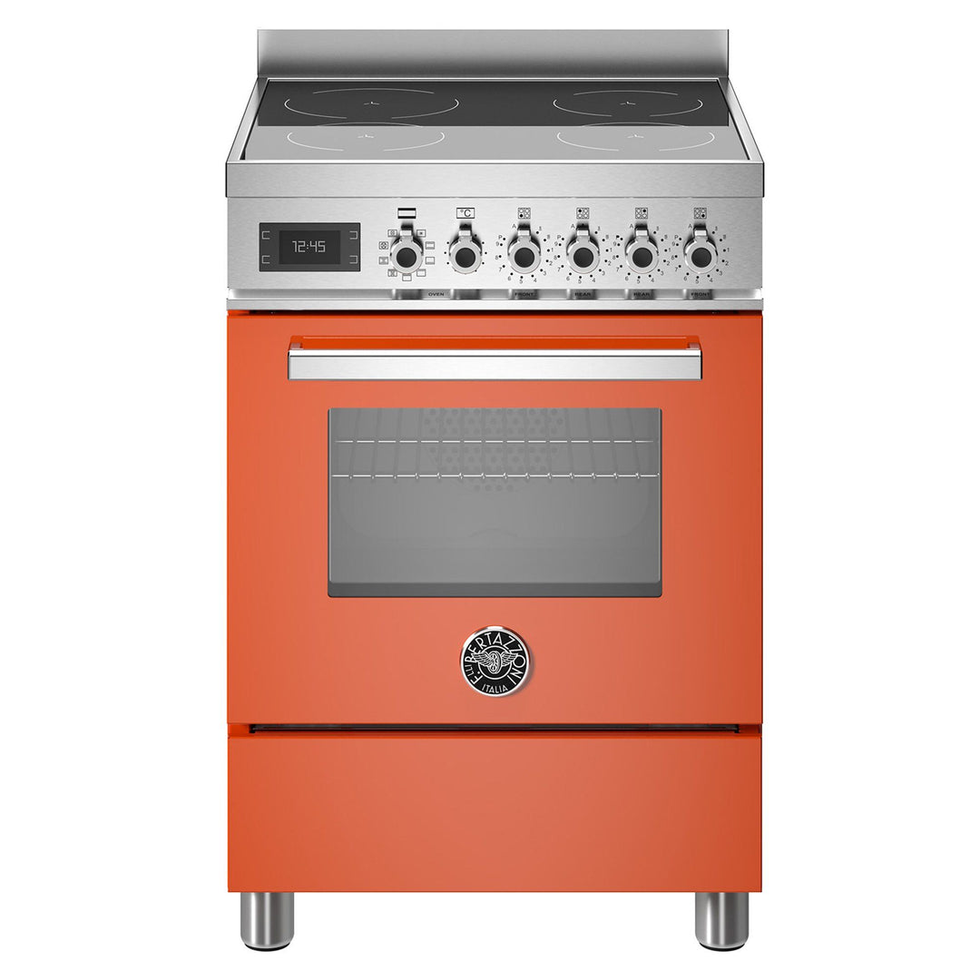 Bertazzoni Bertazzoni PRO64I1EART Professional induktionskomfur med ovn, 60 cm, orange – produktvisning (Induktionskomfur)