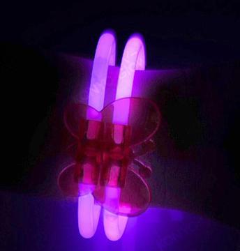 Produktbillede af Sommerfugle Armbånd Selvlysende red på tilbud