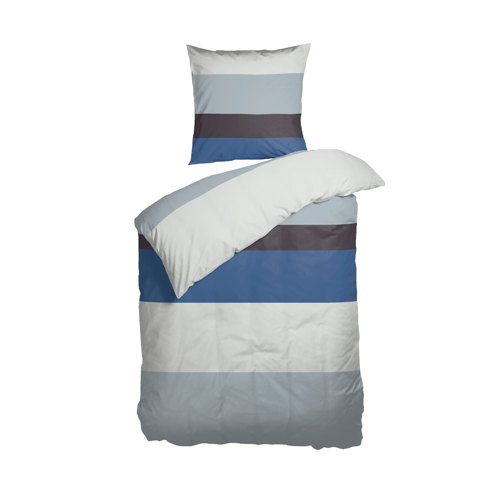 Produktbillede af SHANNON blue Sengesæt 140x220 cm på tilbud i høj kvalitet