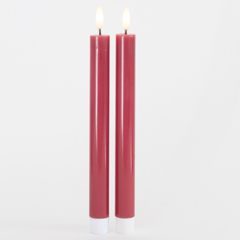 Sirius Sille LED kronelys i farven Rose Plum, 2-pak