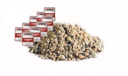Produktbillede af 1600kg støbemix 0/11+ 225kg cement 42,5 Frit leveret i hele Danmark. på tilbud i høj kvalitet