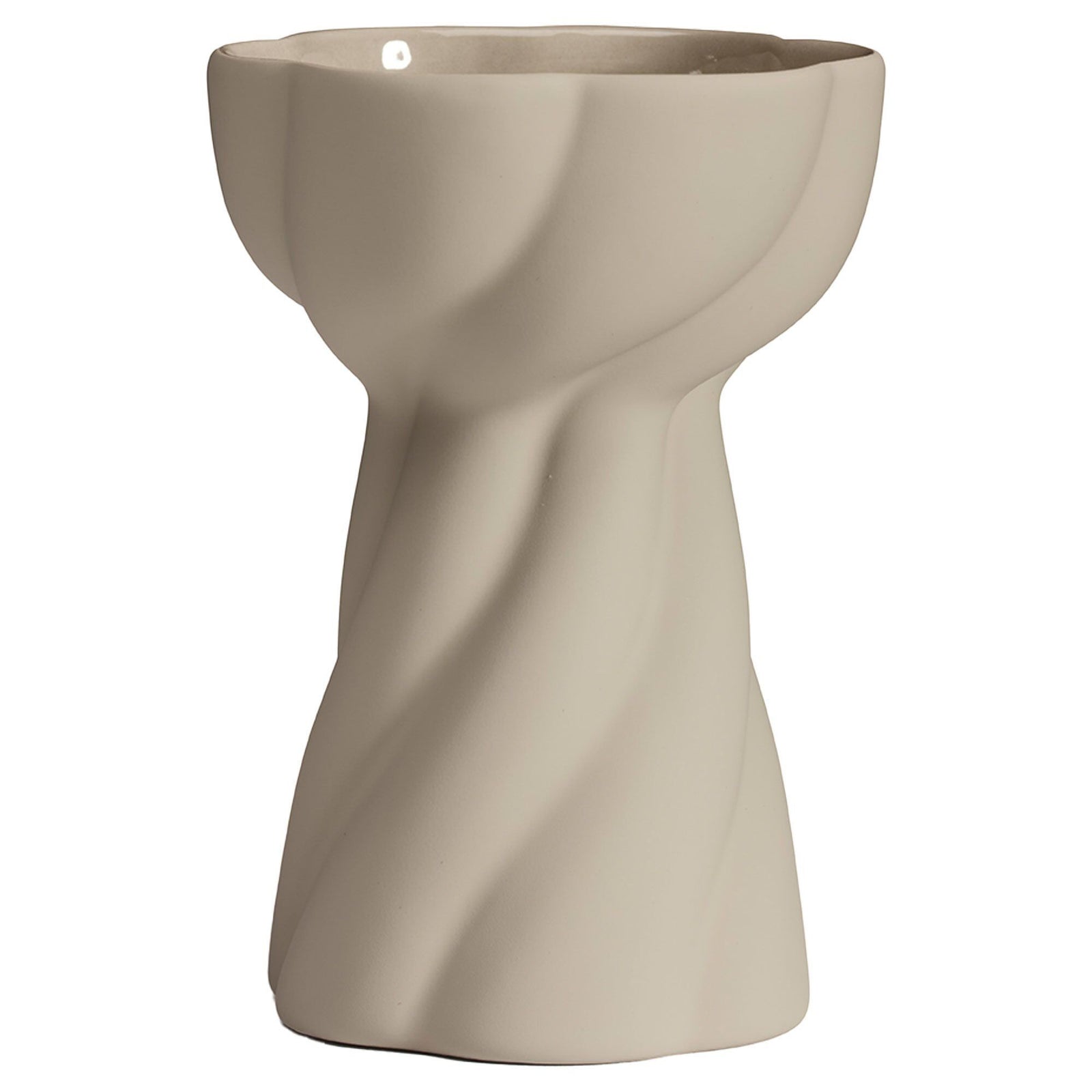 Cooee design Cooee design Twist Bulb løgvase, sand ❤ billede i brug i kategorien Vase