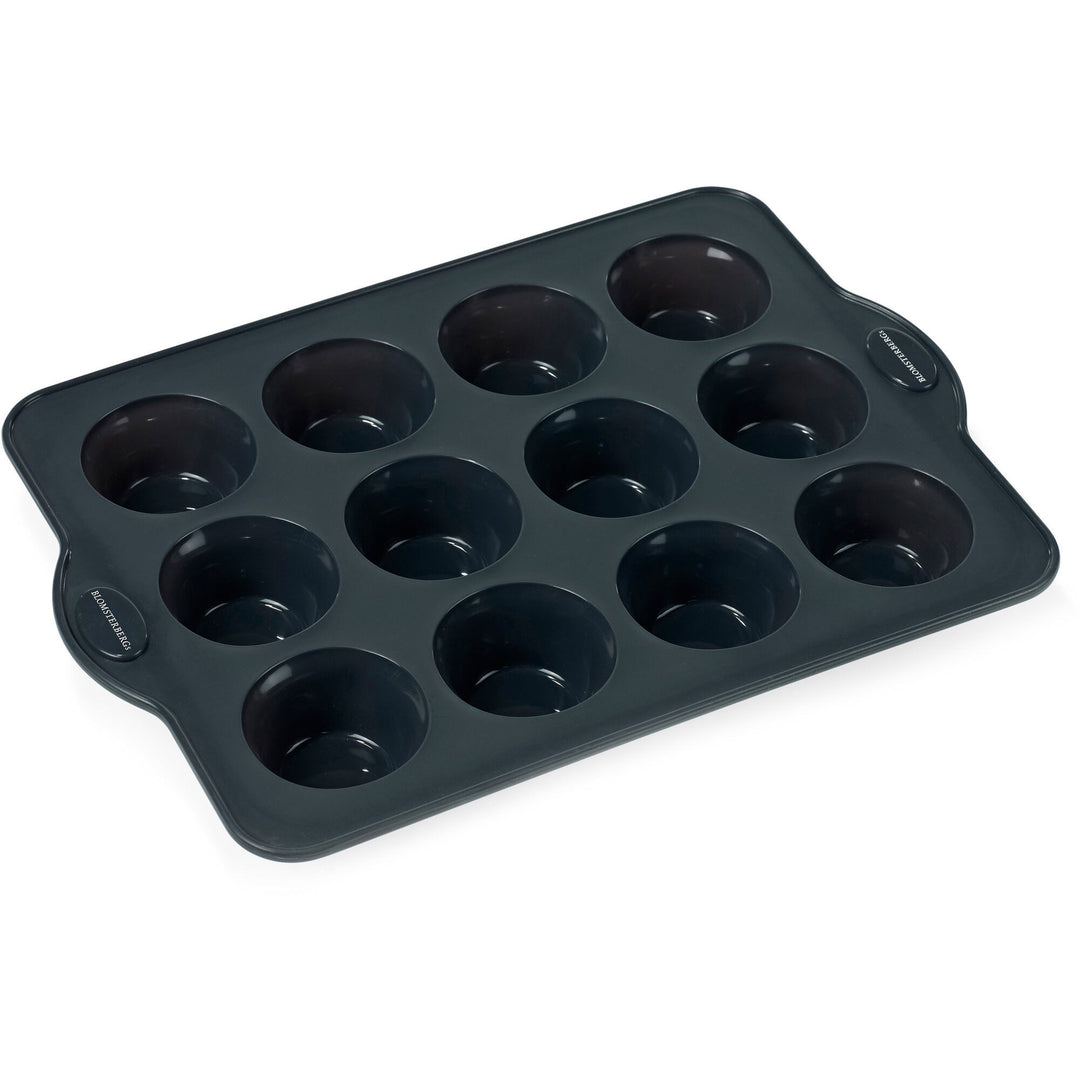Blomsterbergs Blomsterbergs Muffinsform 12 stk grå silikone ❤ close-up (Muffinsform)
