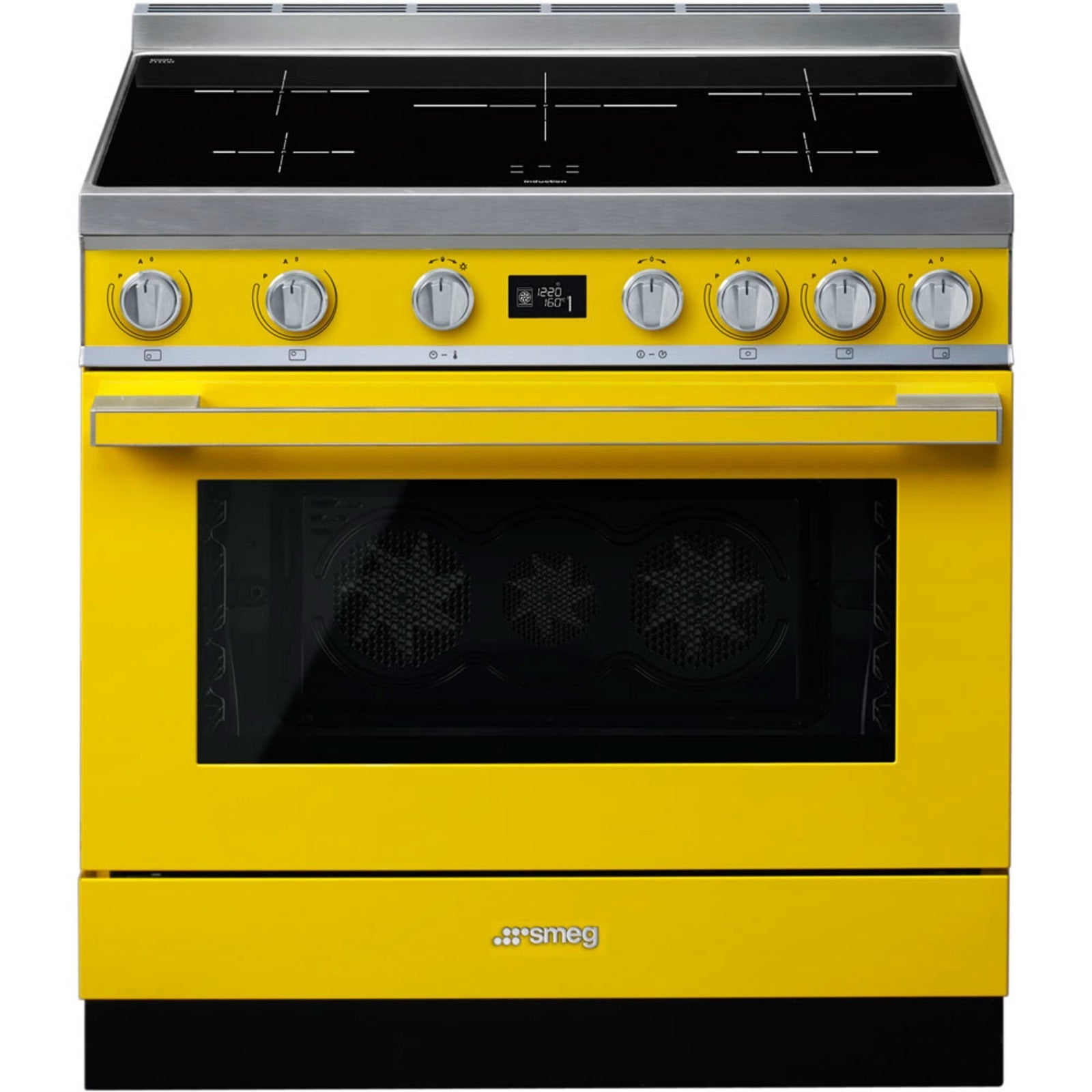 Smeg Smeg CPF9IPYW Portofino induktionskomfur, gul – produktfoto (Induktionskomfur)