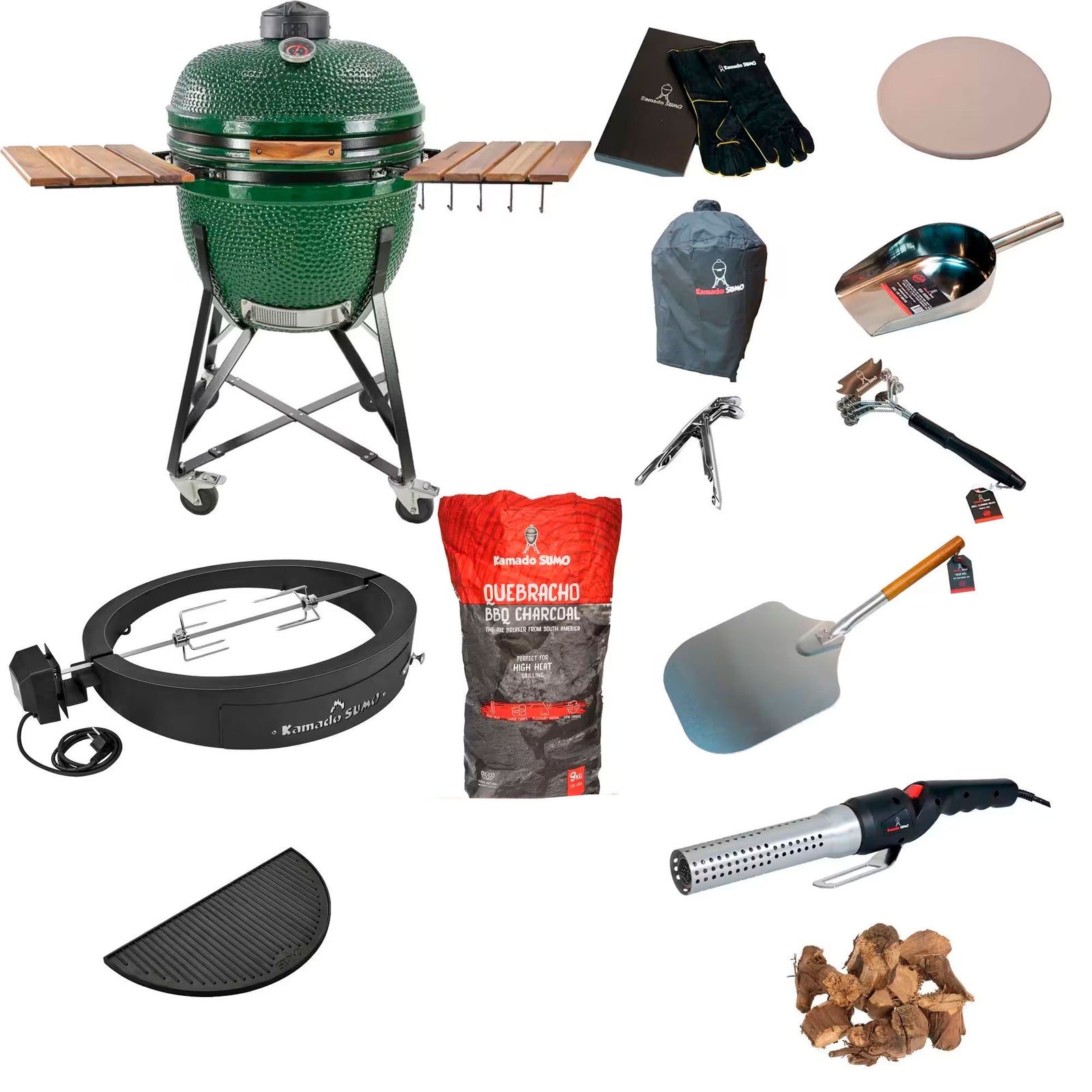Se Kamado sumo Maxi Deluxe pakke, grøn ✔ Stort online udvalg i Kamado sumo - Køb online på udsalg og tilbud lige nu ✔ Meget billig fragt og hurtig levering: 1 - 2 hverdage - Varenummer: KTCH-63156 og barcode / Ean:  på lager - Udsalg på Hjem og madlavning, Bagning Spar op til 54% - Over 1124 kendte brands på udsalg