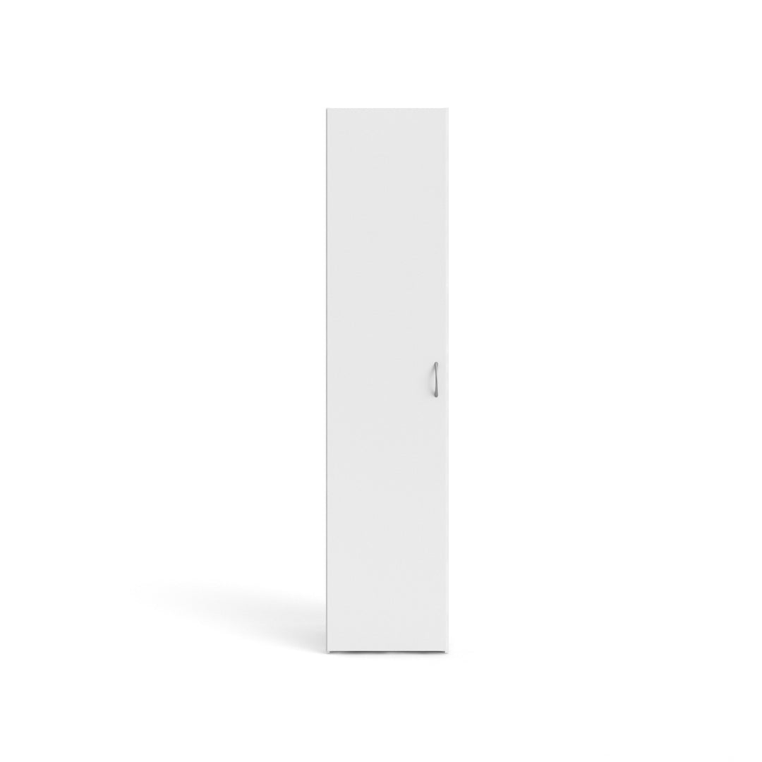 TVILUM Space garderobeskab 1 låge og 3 hylder hvid folie/spånplade