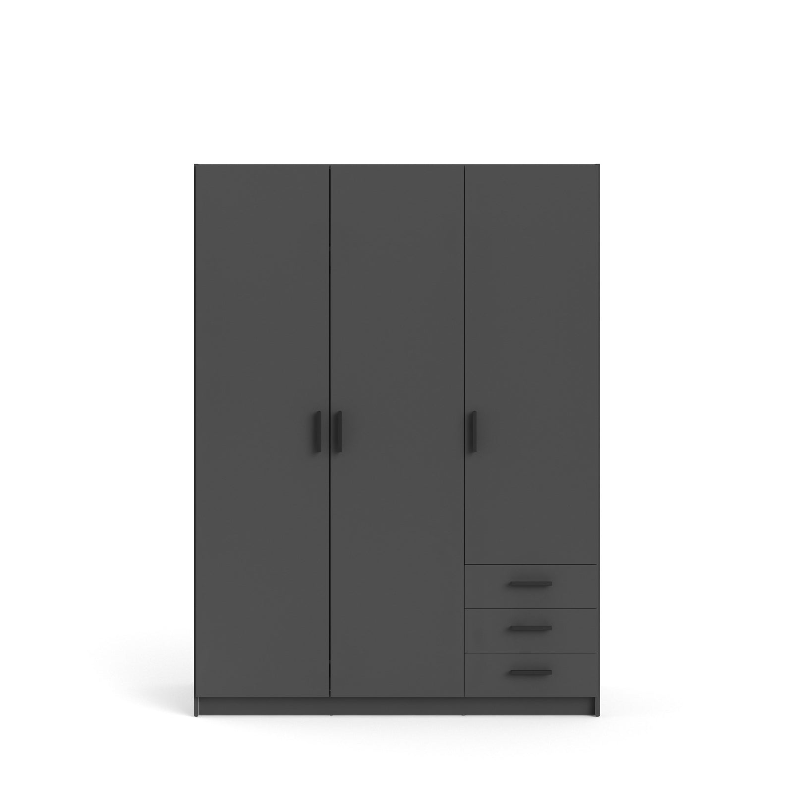 Produktbillede af TVILUM Sprint Garderobeskab 3 låger + 3 skuffer ParcelMatt Grey Matt Grey i premium kvalitet