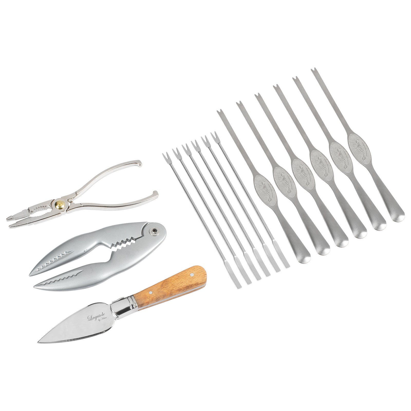 H ws H ws Skaldyrssæt i gaveæske, 15 dele – produktbillede (Skaldyrbestik)