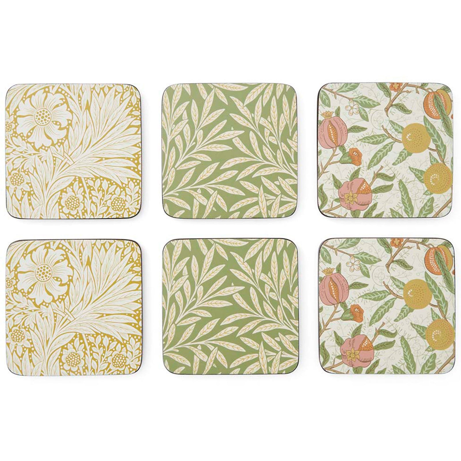 Spode Spode Morris & Co Simply Mixed glasunderlag 6-pak ❤ produktfoto (Glasunderlag)