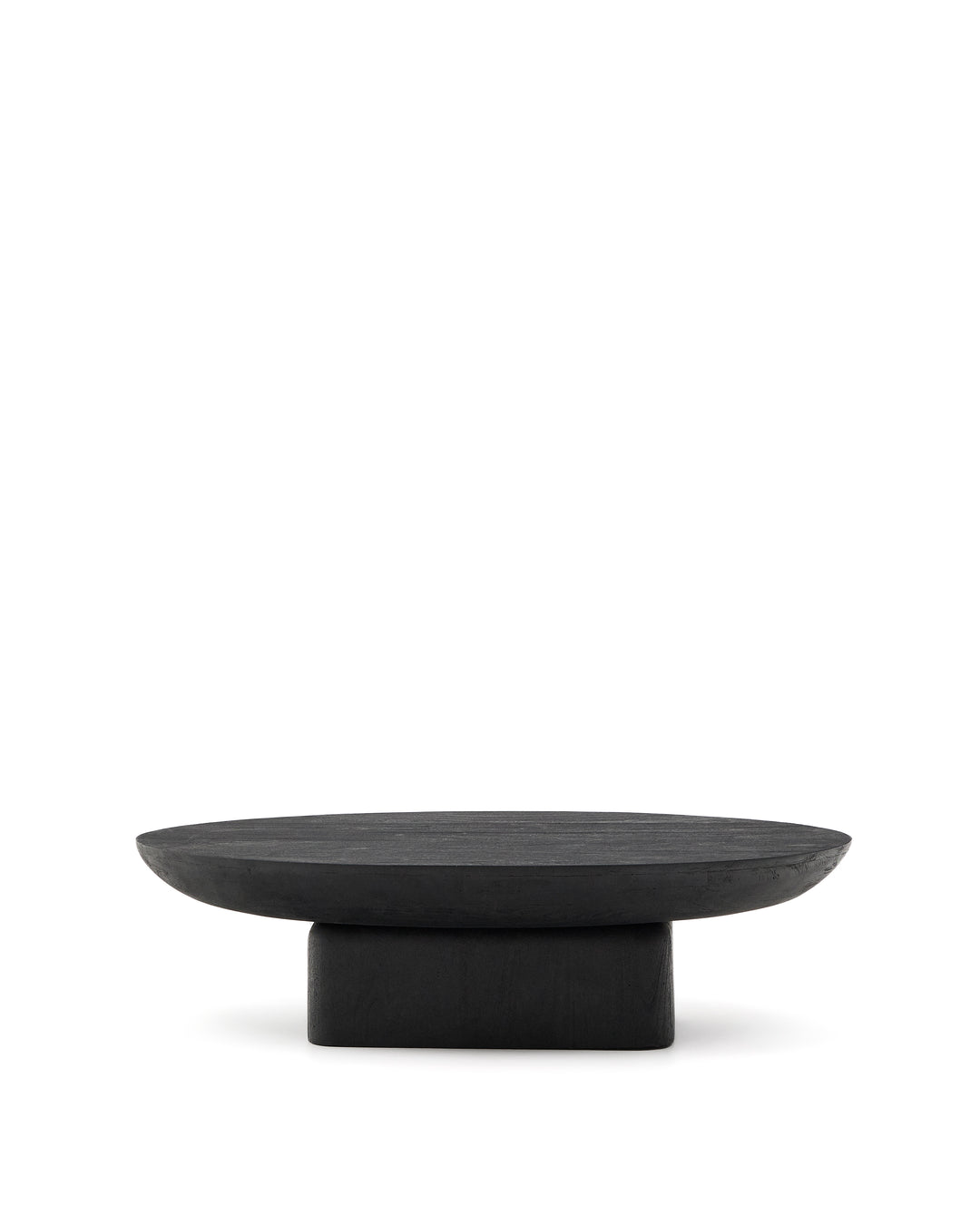 KAVE HOME Ovak sofabord oval sort akacietræ 140x70