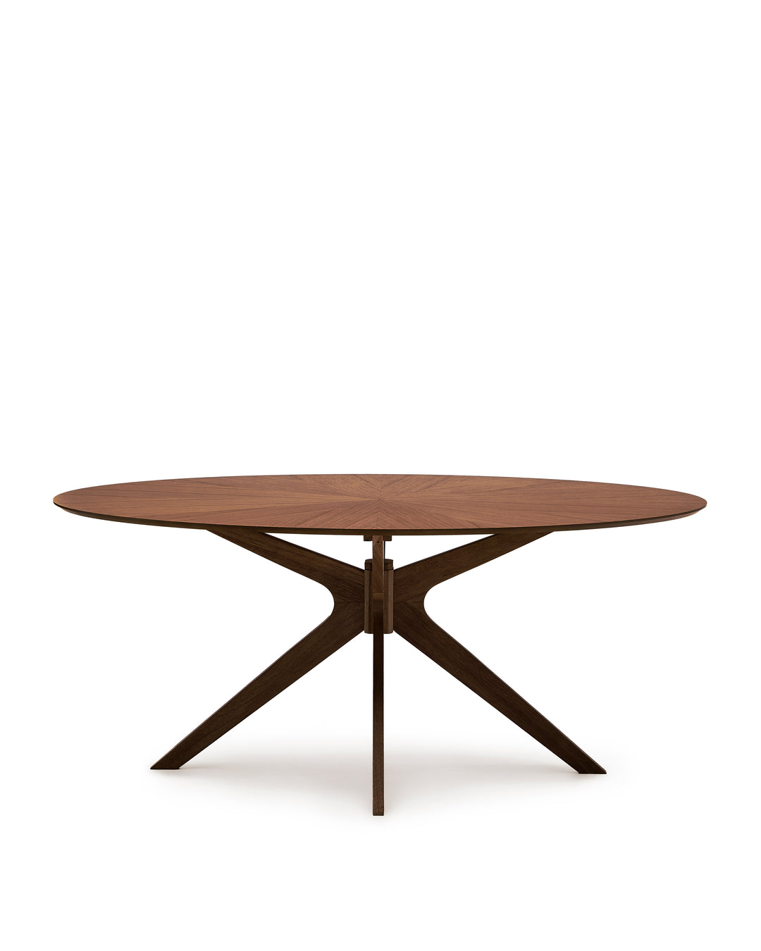 Produktbillede af KAVE HOME Naanim spisebord oval brun valnøddefiner og brun gummitræ 180x110 i premium kvalitet