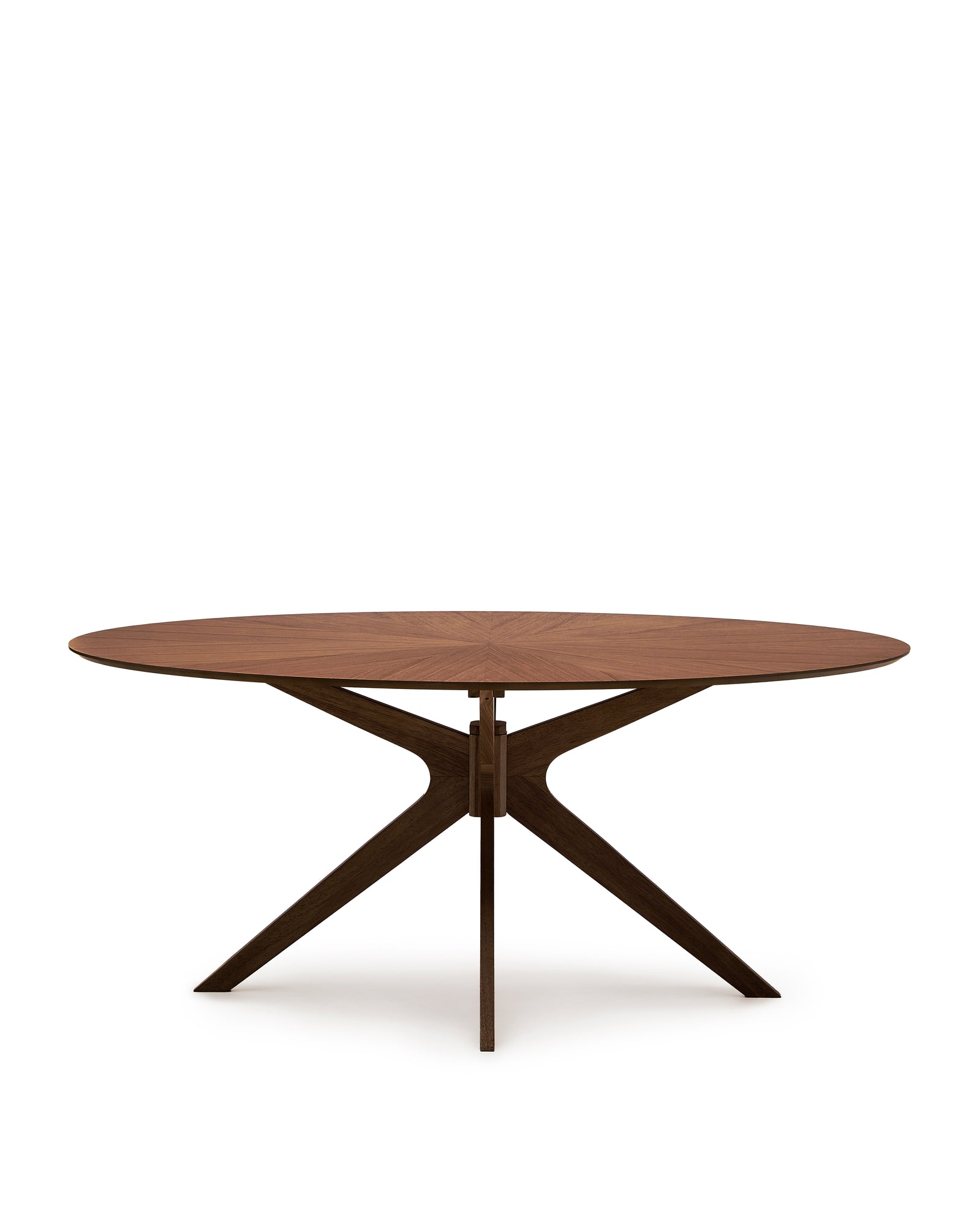 Produktbillede af KAVE HOME Naanim spisebord oval brun valnøddefiner og brun gummitræ 180x110 i premium kvalitet