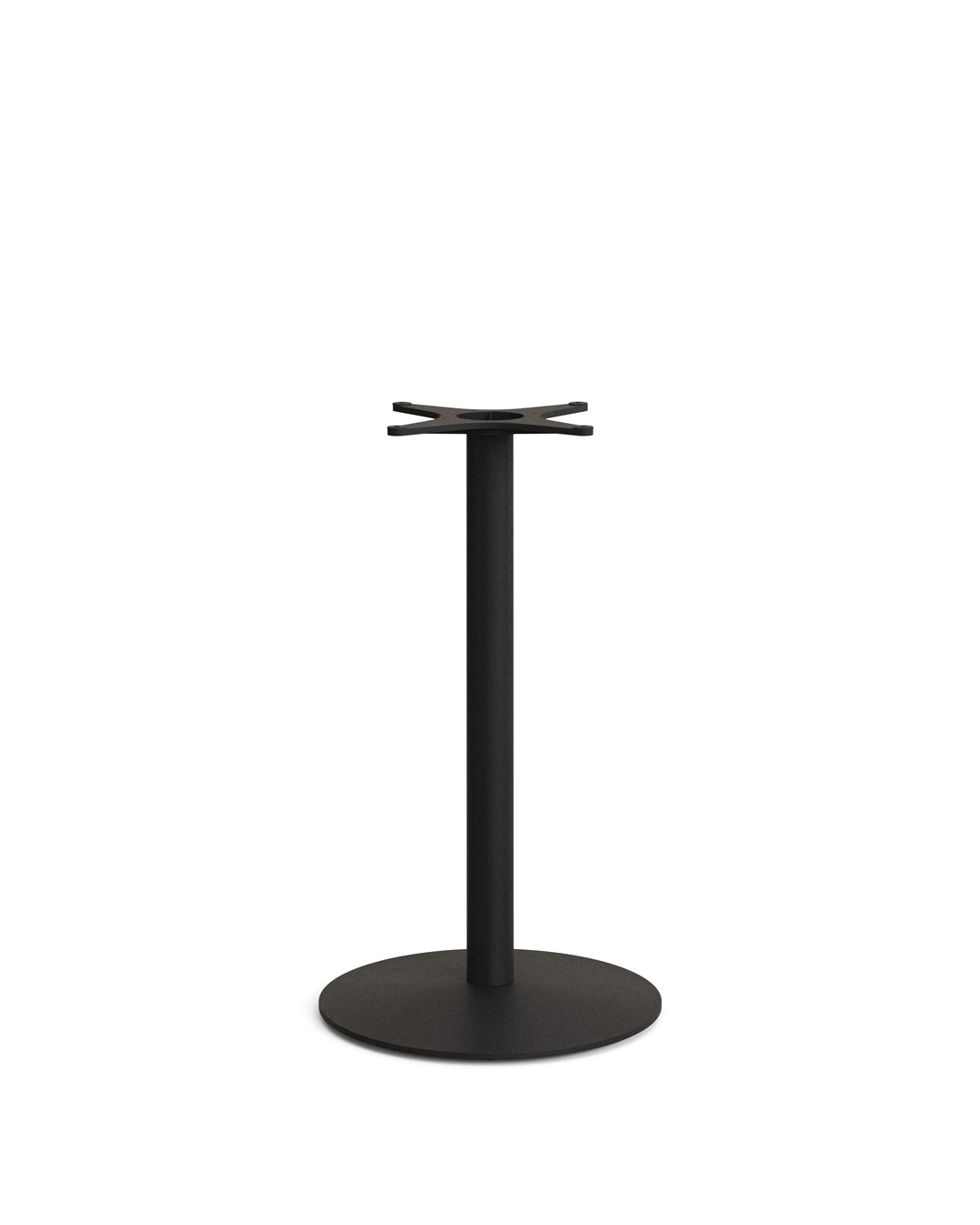 KAVE HOME Esilda højbar bordfod med rund stålfod i sortmalet finish Ã55x96 cm