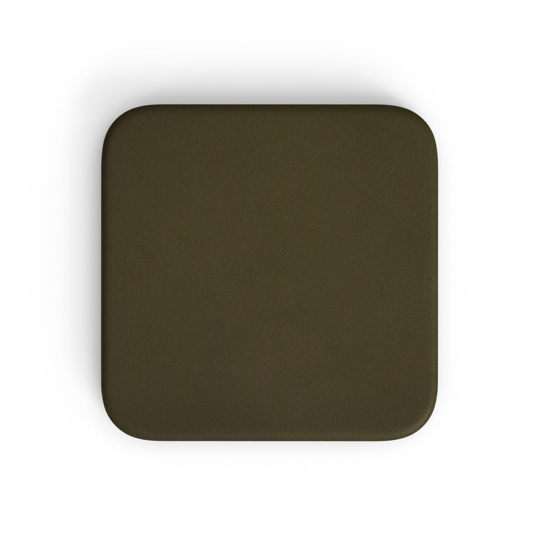 KAVE HOME Dina havebord kvadratisk grøn cement og hvid stål 70x70