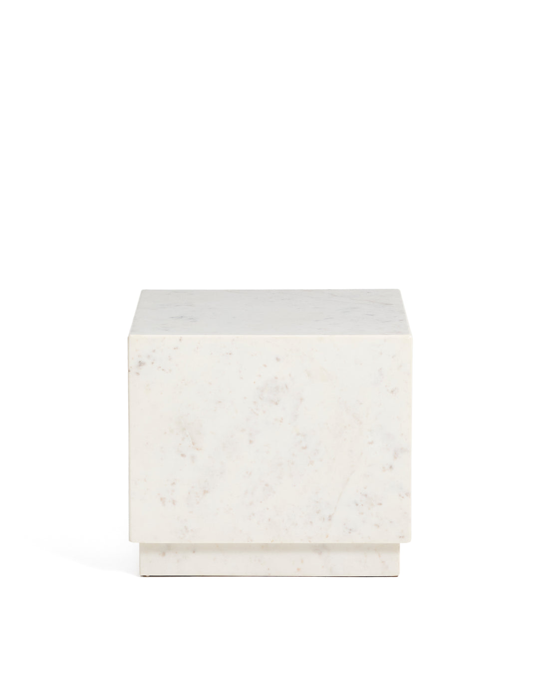 KAVE HOME Sorein sidebord kvadratisk hvid marmor 40x40