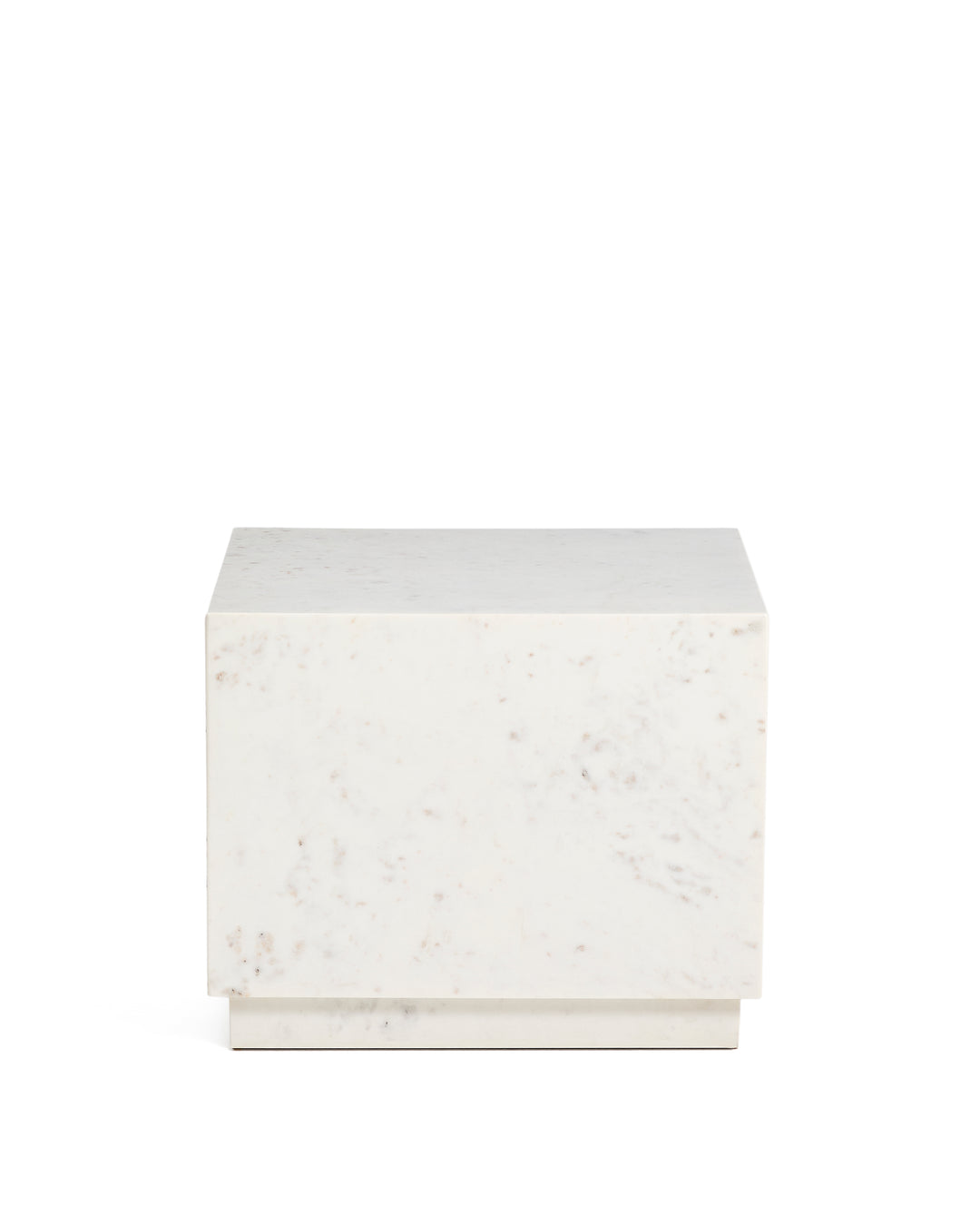 KAVE HOME Sorein sidebord kvadratisk hvid marmor 50x50