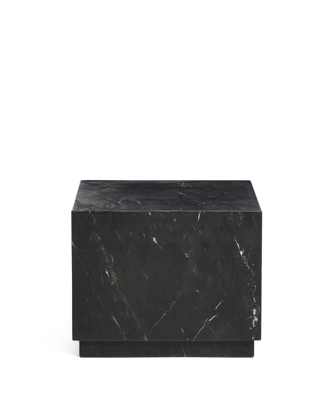 KAVE HOME Sorein sidebord kvadratisk sort marmor 50x50