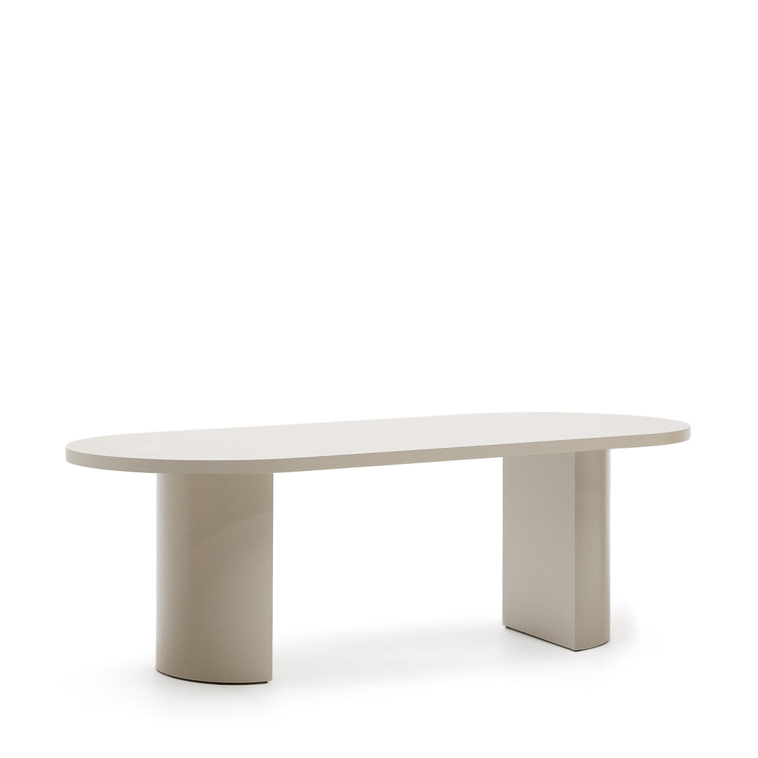 KAVE HOME Nealy spisebord oval ecru MDF 240x100