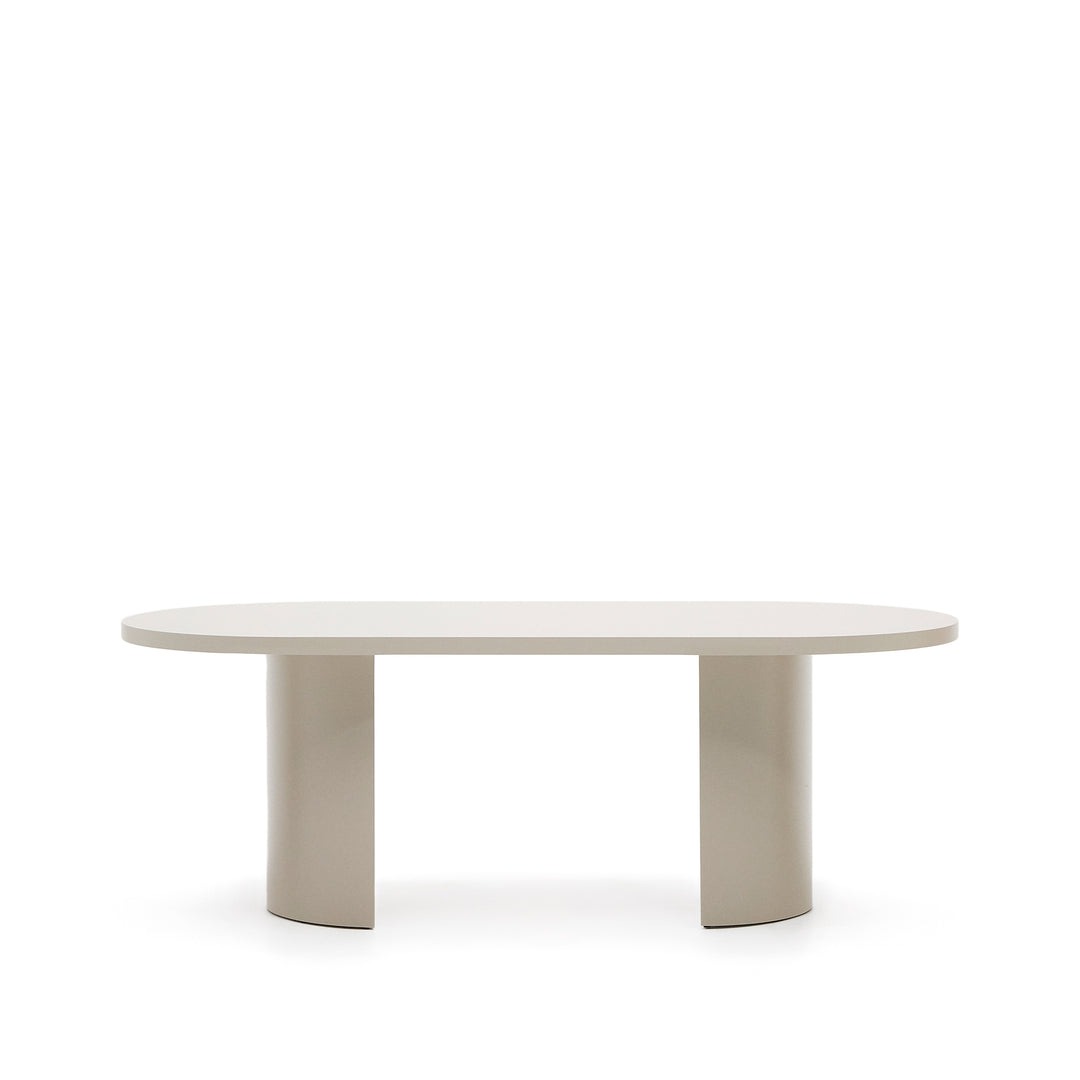 KAVE HOME Nealy spisebord oval ecru MDF 200x100