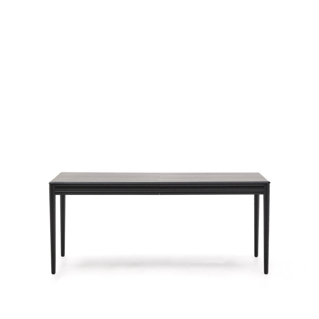KAVE HOME Lenon spisebord m. butterflybordplade sort egefinér/egetræ 160 200 x90
