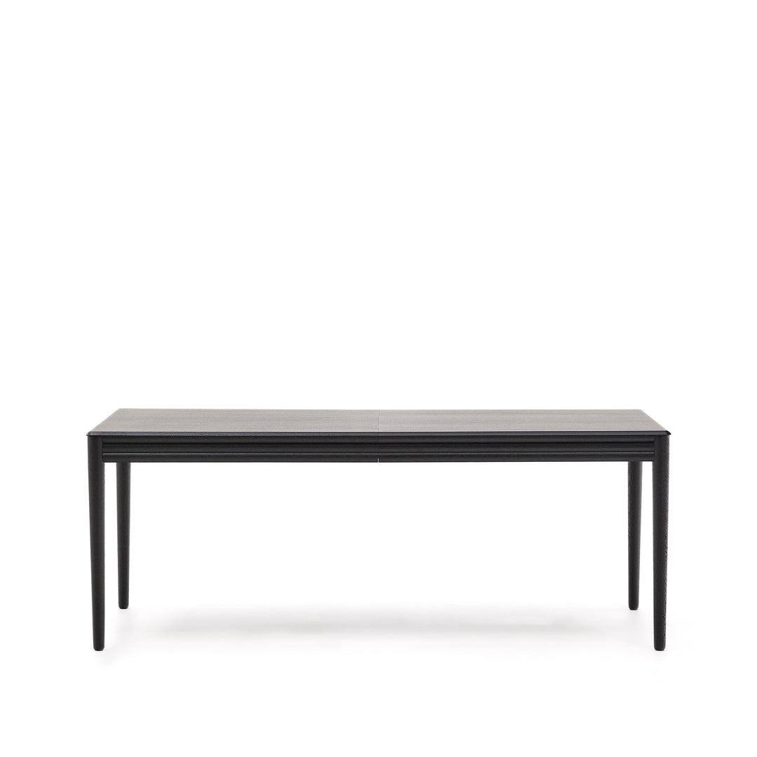 KAVE HOME Lenon spisebord m. butterflybordplade sort egefinér/egetræ 200 280 x90