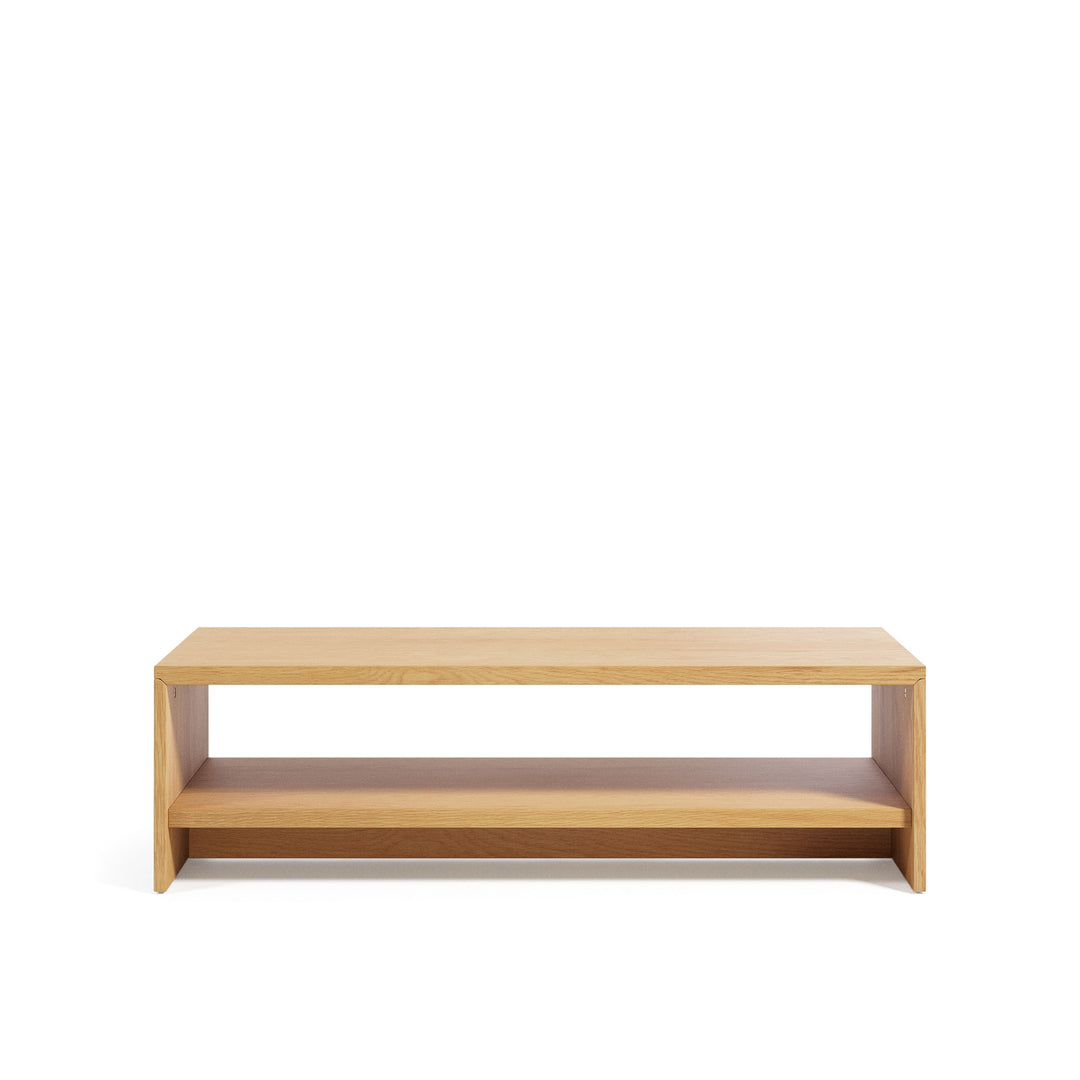 KAVE HOME Abilen sofabord m. hylde natur egetræsfinér 120x60
