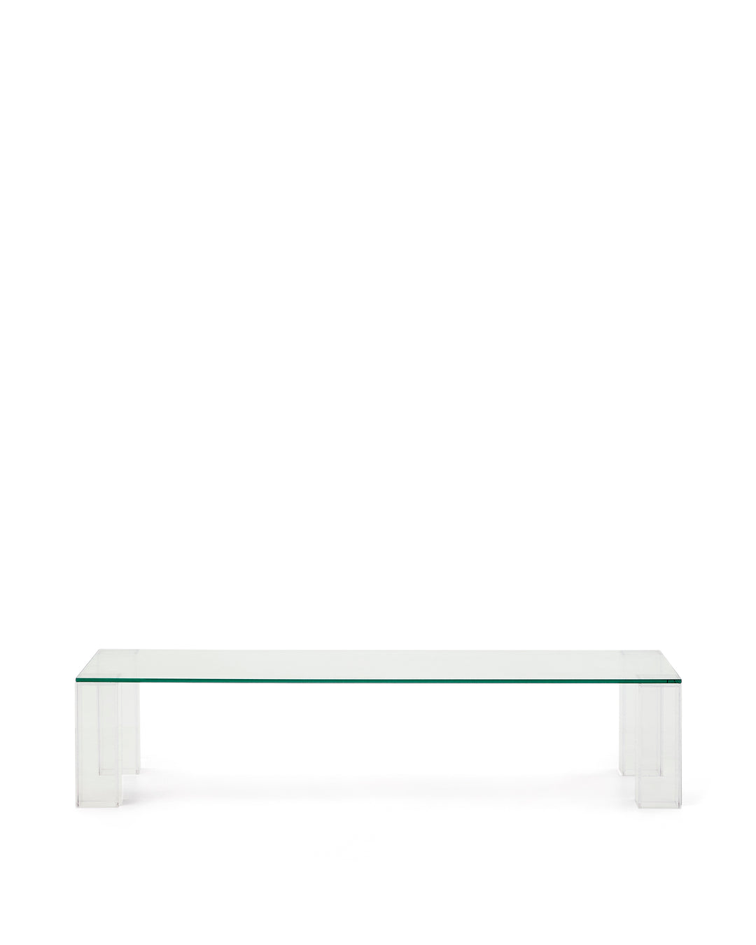 KAVE HOME Adularia sofabord rektangulær klar hærdet glas 140x60