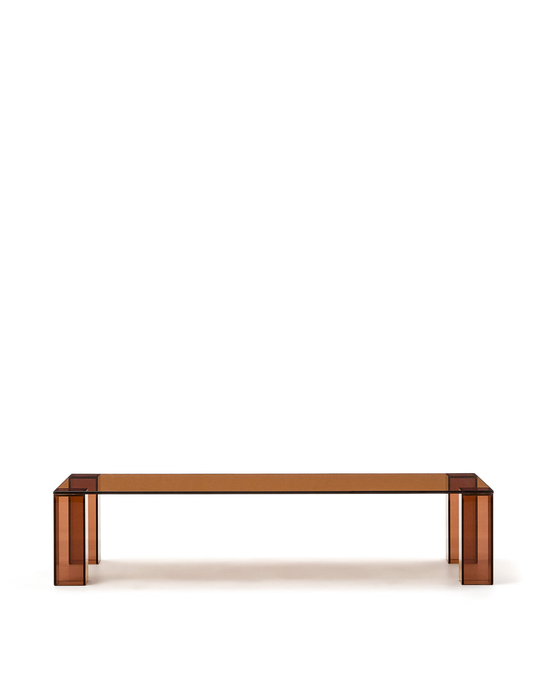KAVE HOME Adularia sofabord rektangulær brun hærdet glas 140x60