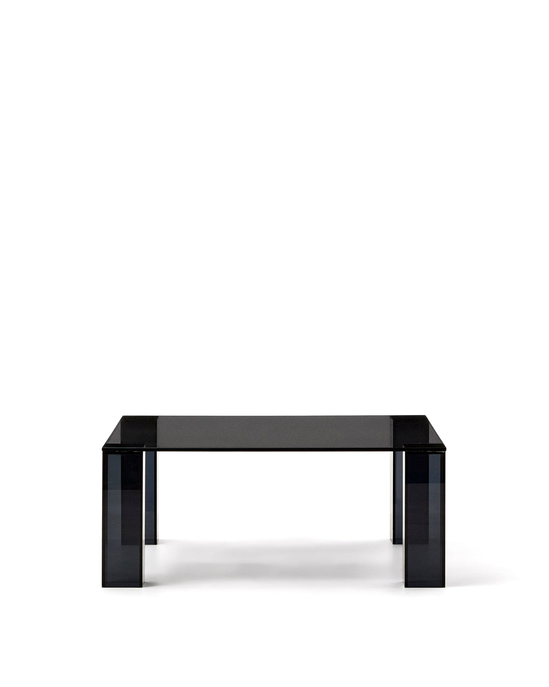 KAVE HOME Adularia sidebord kvadratisk mørkegrå hærdet glas 85x85
